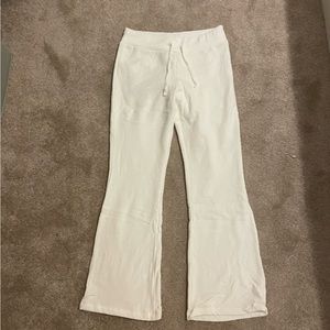 brandy melville white flair sweatpants